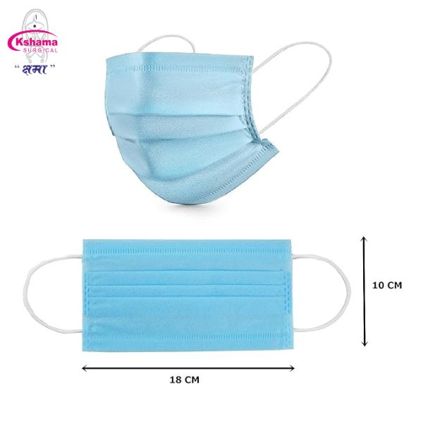 Face Mask Non-Woven Fabric Disposable 3 Ply (Pack Of 300 Pcs)