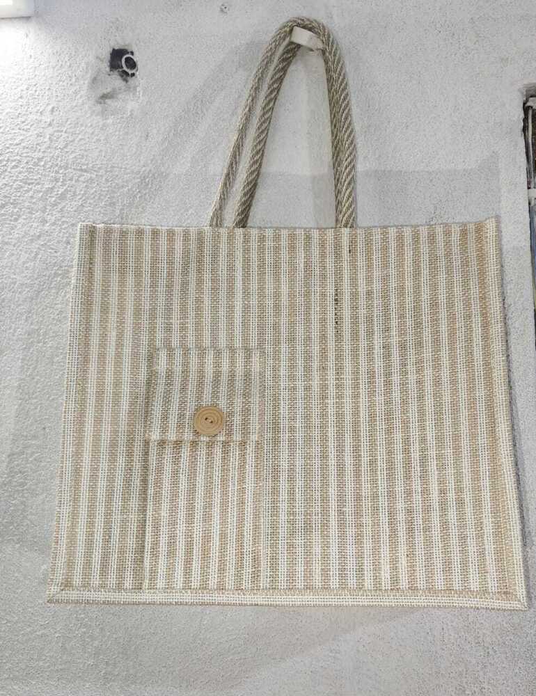 Mobile Pocket Jute Bag - Color: Different Available