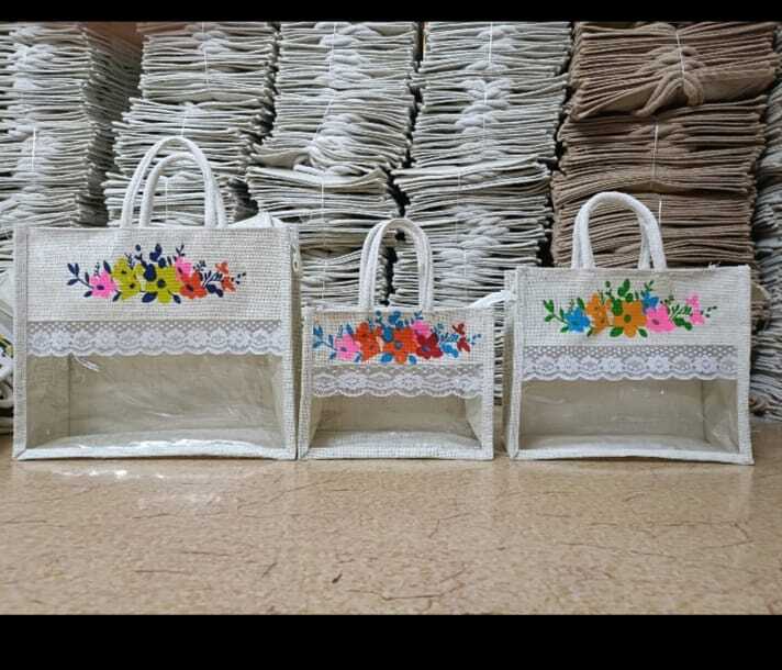 Fancy Gift Hamper Jute Bag - Color: Different Available