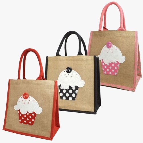 Printed Fancy Jute Bag - Color: Different Available