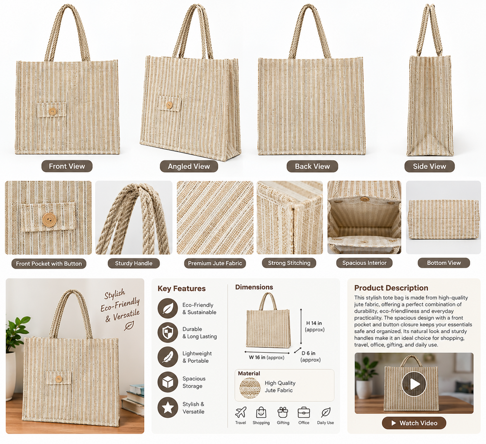 Mobile Pocket Jute bag