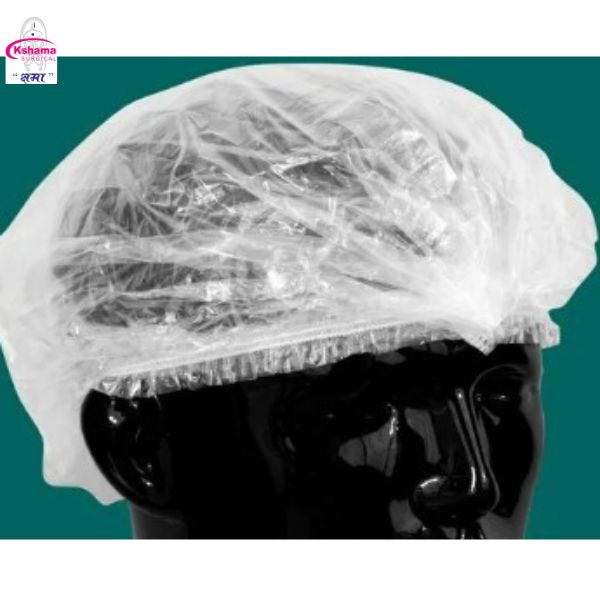 White Shower Cap For Ldpe Pack Of 100 Pcs