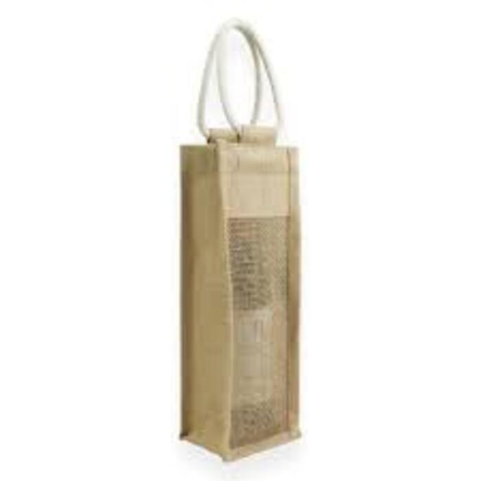 Jute Bottle Carrier Bag - Color: Multicolor