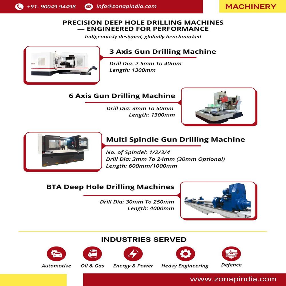 Deep Hole Gun Drilling Job Works service
