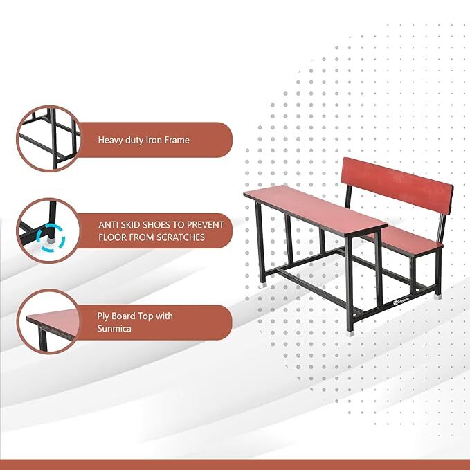 Ms Primary School Bench - Color: Brown