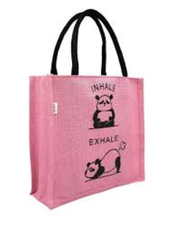 Pink Color Jute Bag