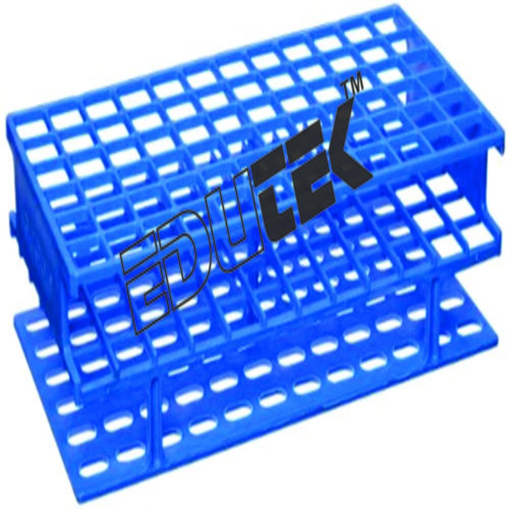Test Tube Rack - Durable Plastic, Holds 50 Tubes, Ideal For Laboratory Use