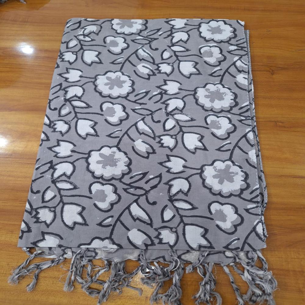 Block Printed Stole - Color: Multi