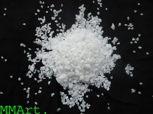 Snow White Quartz Aggregate - 0.5-1 mm Size, High Purity 99.99% Crystalline Glass Stone, Multi-Industry Application