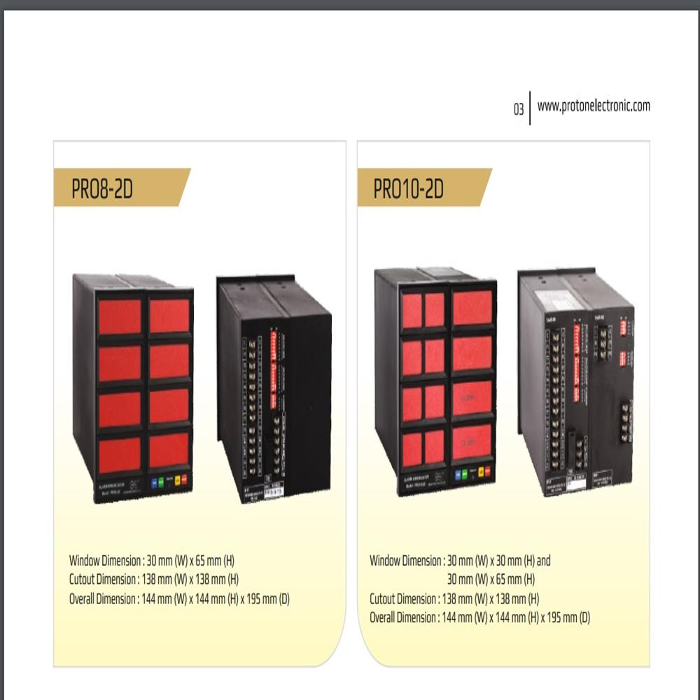 Pro8-2d 8 Window Alarm Annuciator - Color: Red