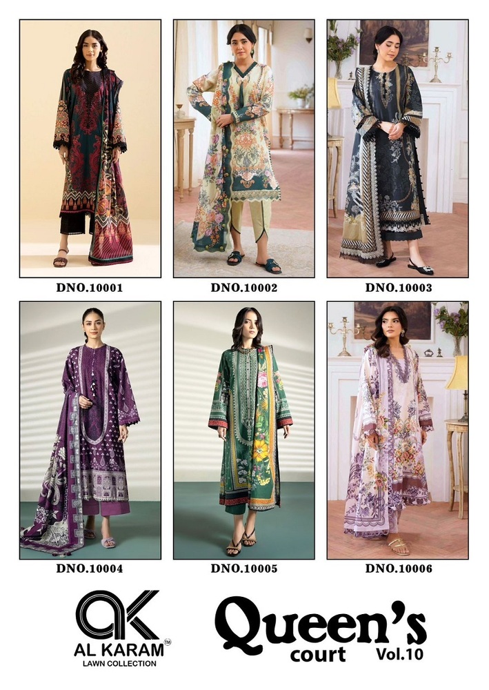 Alkaram Queens Court Vol-10 Karachi Dress Material