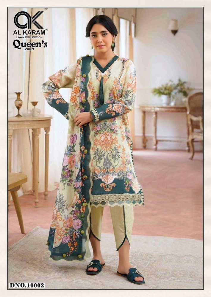 Alkaram Queens Court Vol-10 Karachi Dress Material