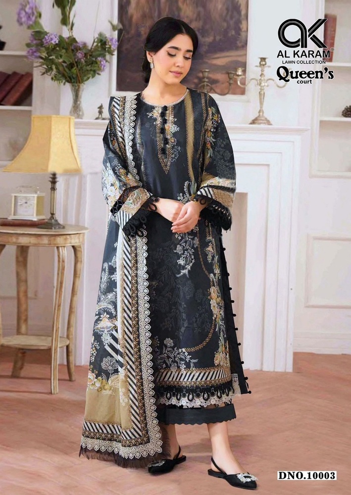 Alkaram Queens Court Vol-10 Karachi Dress Material