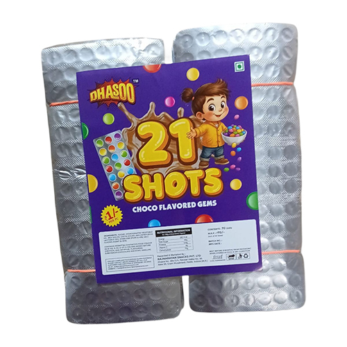 21 Shots Choco Flavored Gems - Application: Food