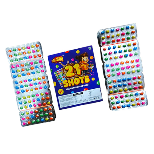 21 Shots Choco Flavored Gems - Application: Food