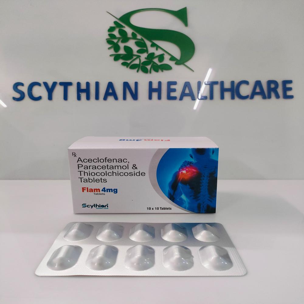 ACECLOFENAC 100MG  +PARACETAMOL 325MG+  THIOCOLCHICOSIDE 4MG TABLET