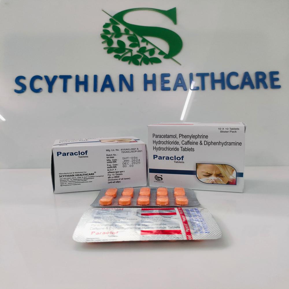 PARACETAMOL 325MG +  PHENYLEPHRINE HYDROCHORIDE  5MG+ CAFFEINE 30MG+  DIPHENHYDRAMINE HYDROCHLORIDE  25MG TABLET