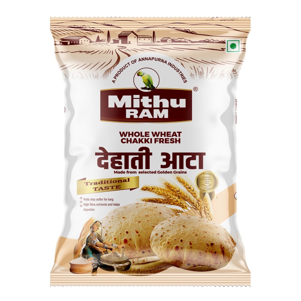 10 Kg Whole Wheat Chakki Fresh Atta - Color: Multiple