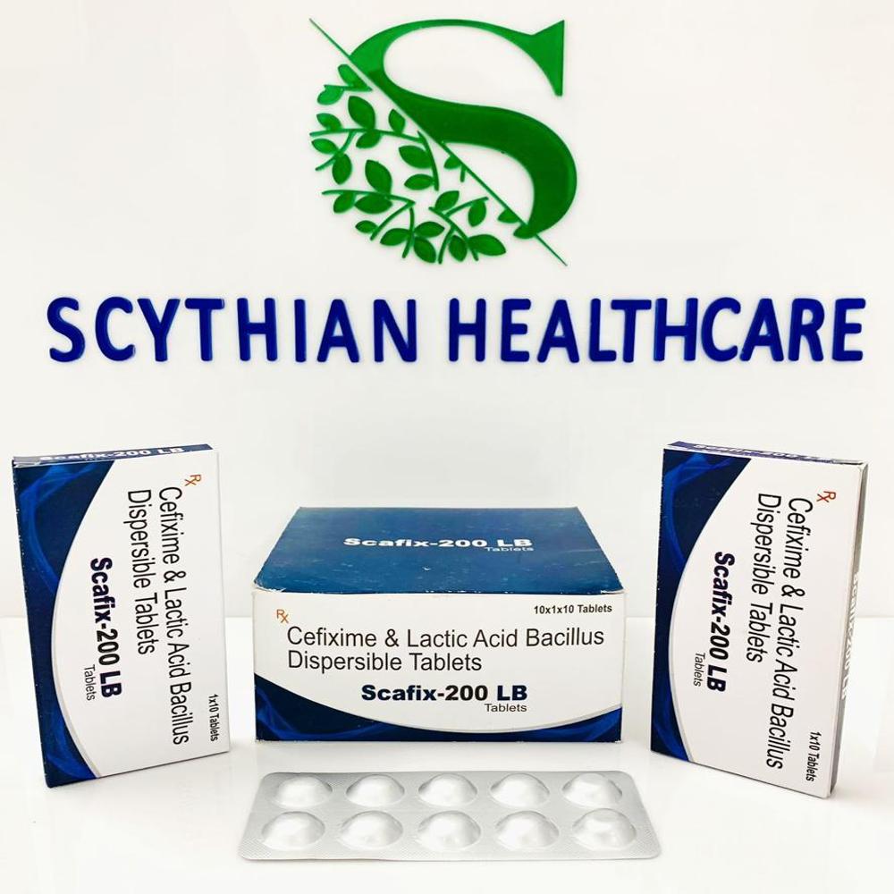 Cefixime 200mg + Lactic  Acid Bacullis dispersible  tablets