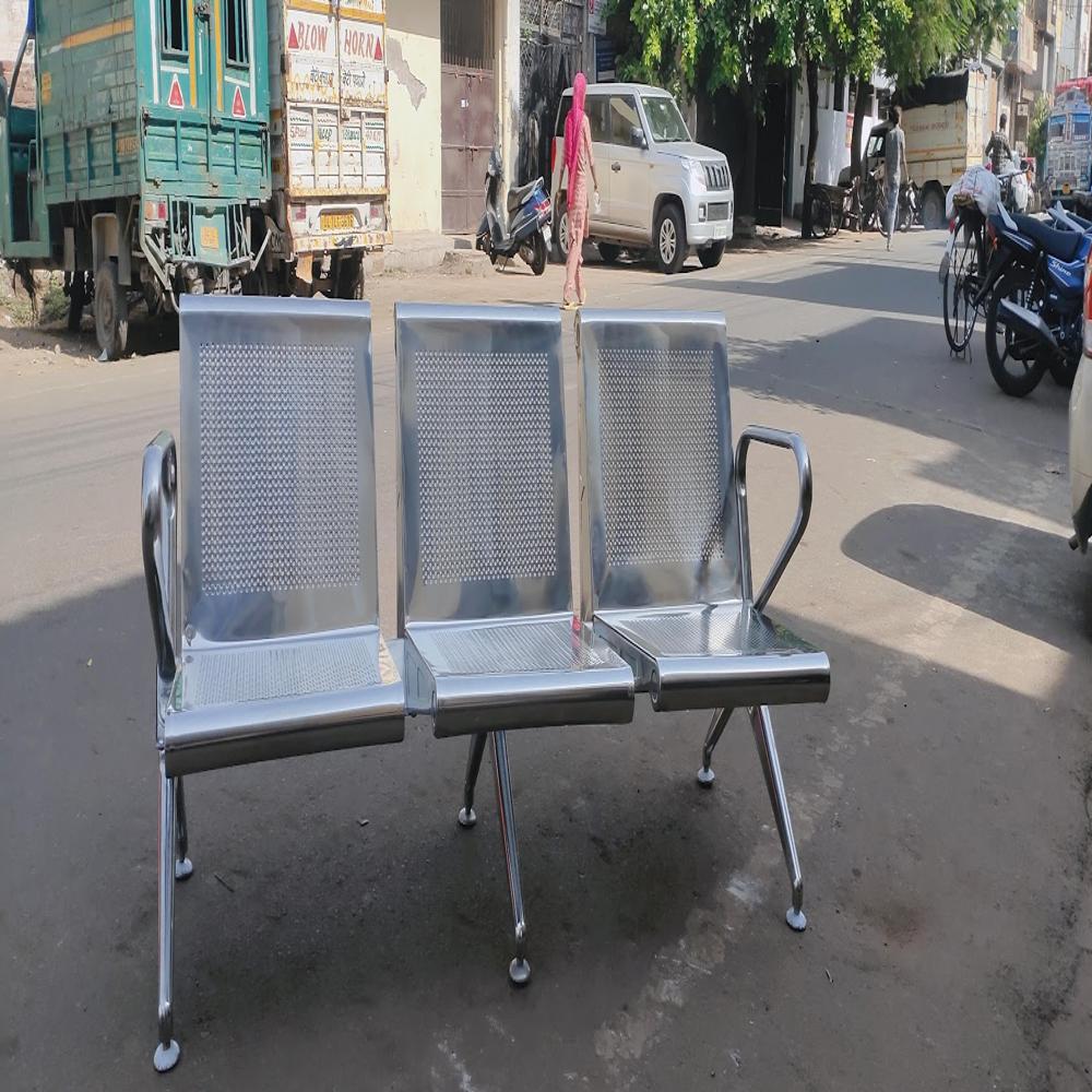 Metro Three Seater Visitor Chair Brand Kunwar Bros | Manufacturer in Delhi NCR