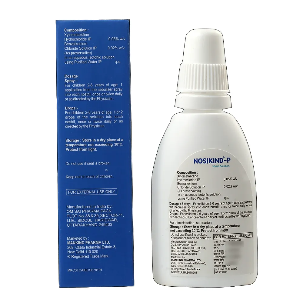 Xylometazoline Hydrochloride 0.1% Nasal Drop - Drug Type: General Medicines