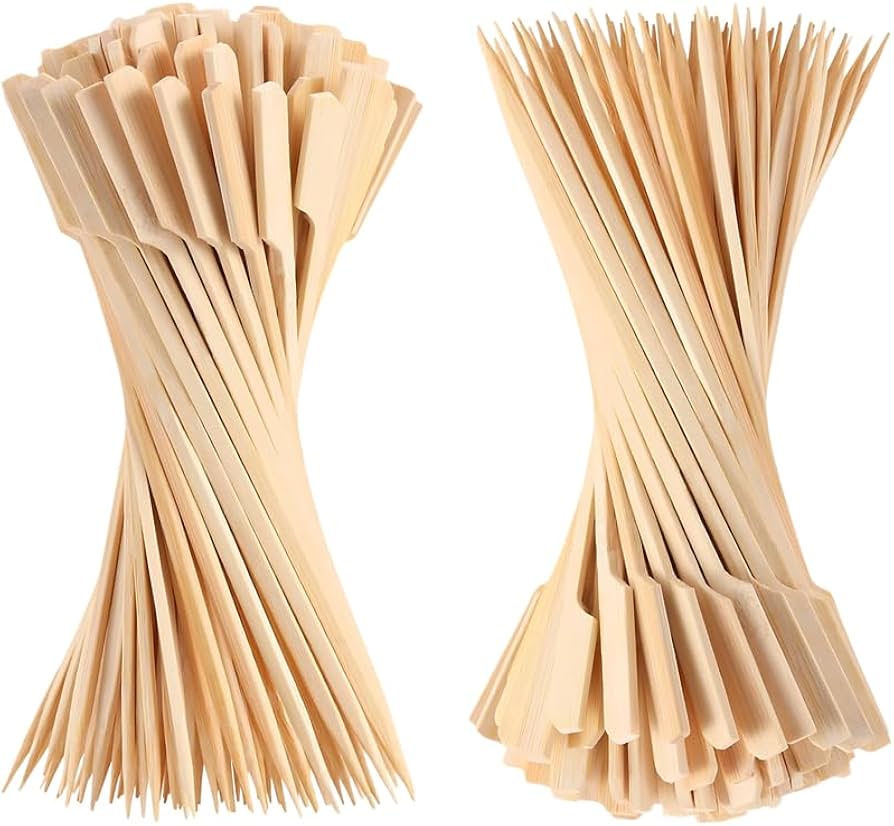 Gun Skewer 6" - Wooden, 6 Inches Long | Perfect For Grilling, Barbecuing, And Kabobs