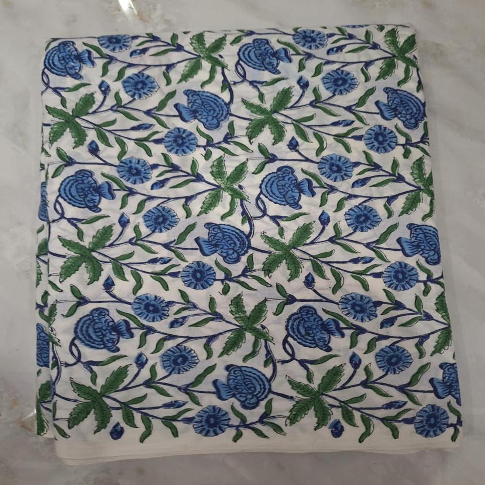 Hand Block Printed Fabric - Color: Blue