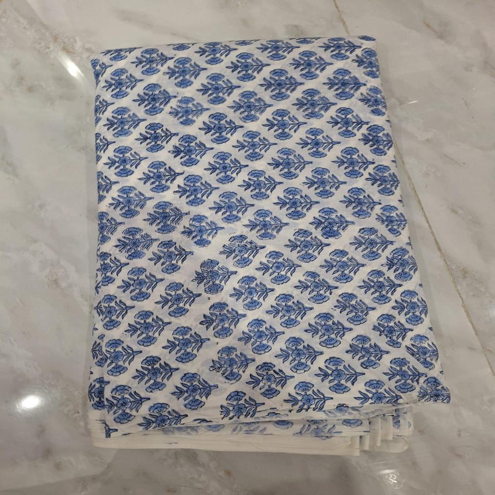 Hand Block Printed Fabric - Color: Blue