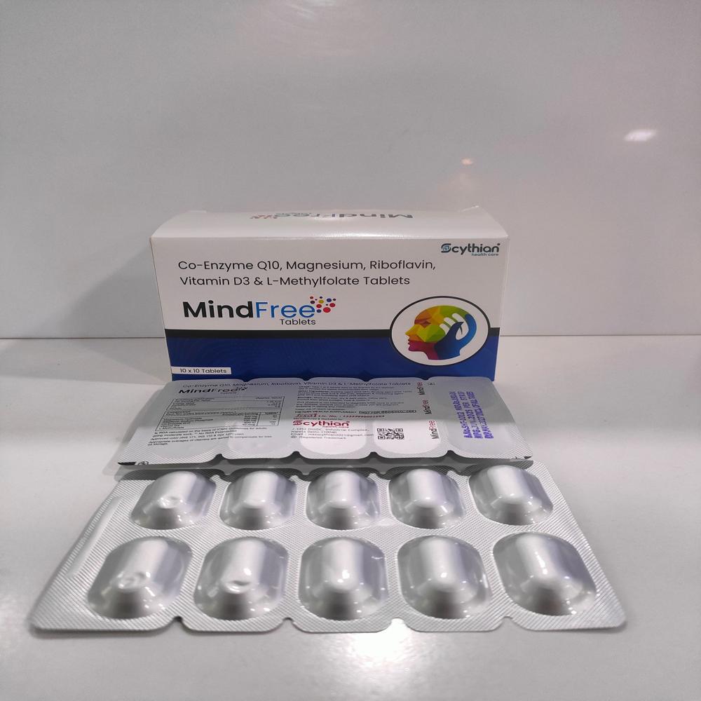 MAGNESIUM 400MG + RIBOFLAVIN  200MG + CO-ENZYME Q 10 100MG +  VITAMIN D3 + l-METHYLFOLATE  40MCG  TABLET