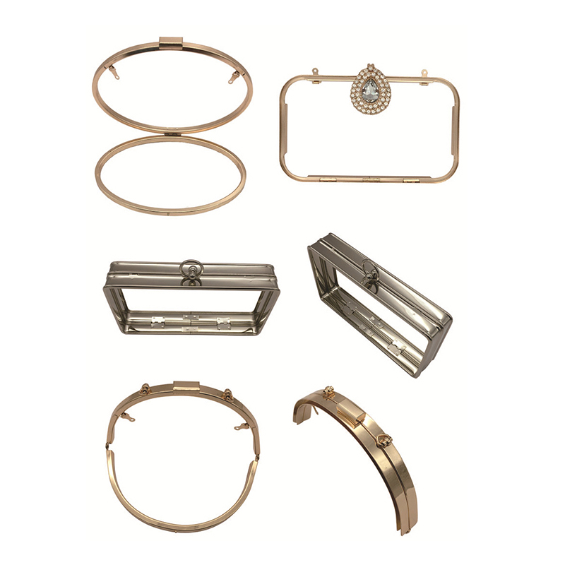 Clutch Bag Clasp Round Rectangle Metal Frame Purse Handle Clutch Bag Handbag Clasp Lock Bags Hardware Kiss Clasp Frame Lock For Coin Purse