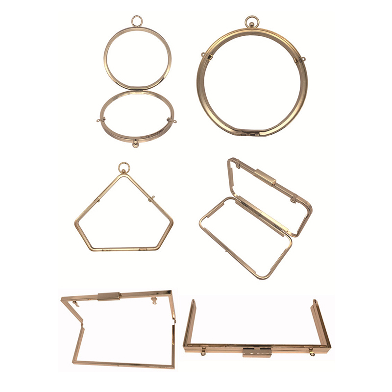 Clutch Bag Clasp Round Rectangle Metal Frame Purse Handle Clutch Bag Handbag Clasp Lock Bags Hardware Kiss Clasp Frame Lock for Coin Purse