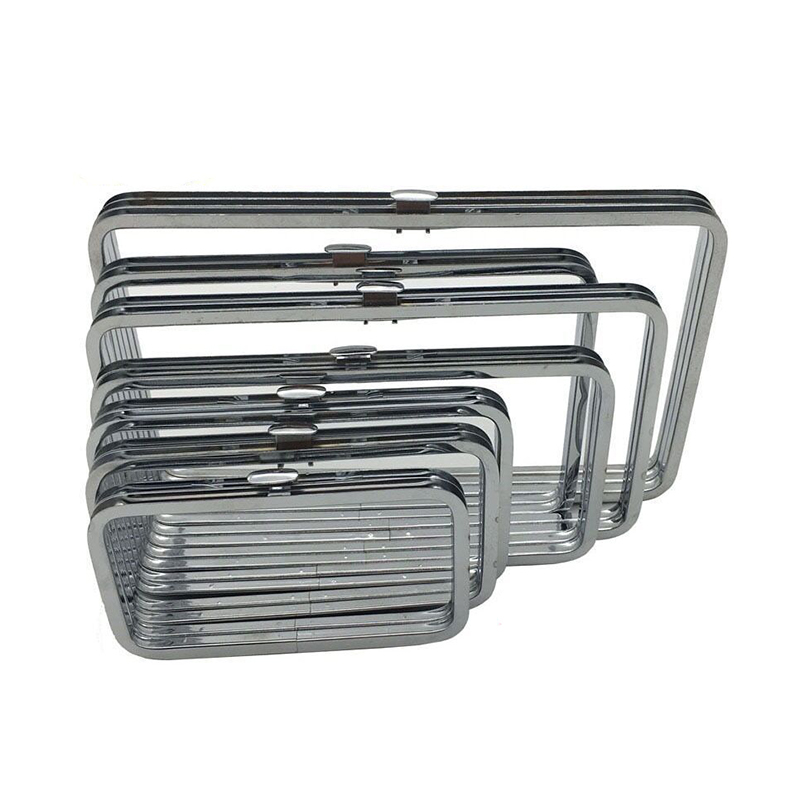 Clutch Bag Clasp Round Rectangle Metal Frame Purse Handle Clutch Bag Handbag Clasp Lock Bags Hardware Kiss Clasp Frame Lock for Coin Purse