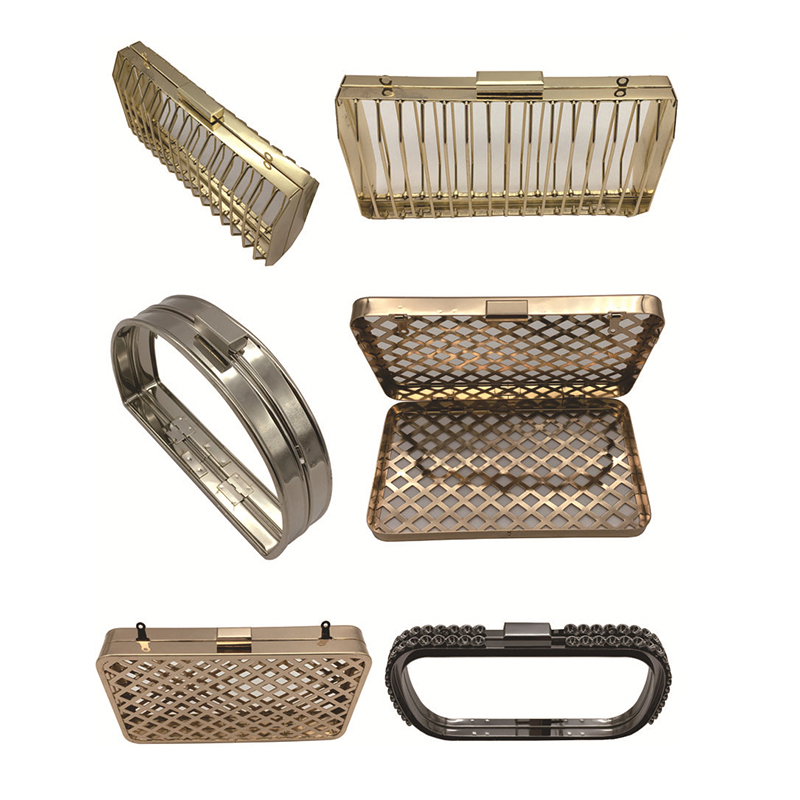 Clutch Bag Clasp Round Rectangle Metal Frame Purse Handle Clutch Bag Handbag Clasp Lock Bags Hardware Kiss Clasp Frame Lock for Coin Purse