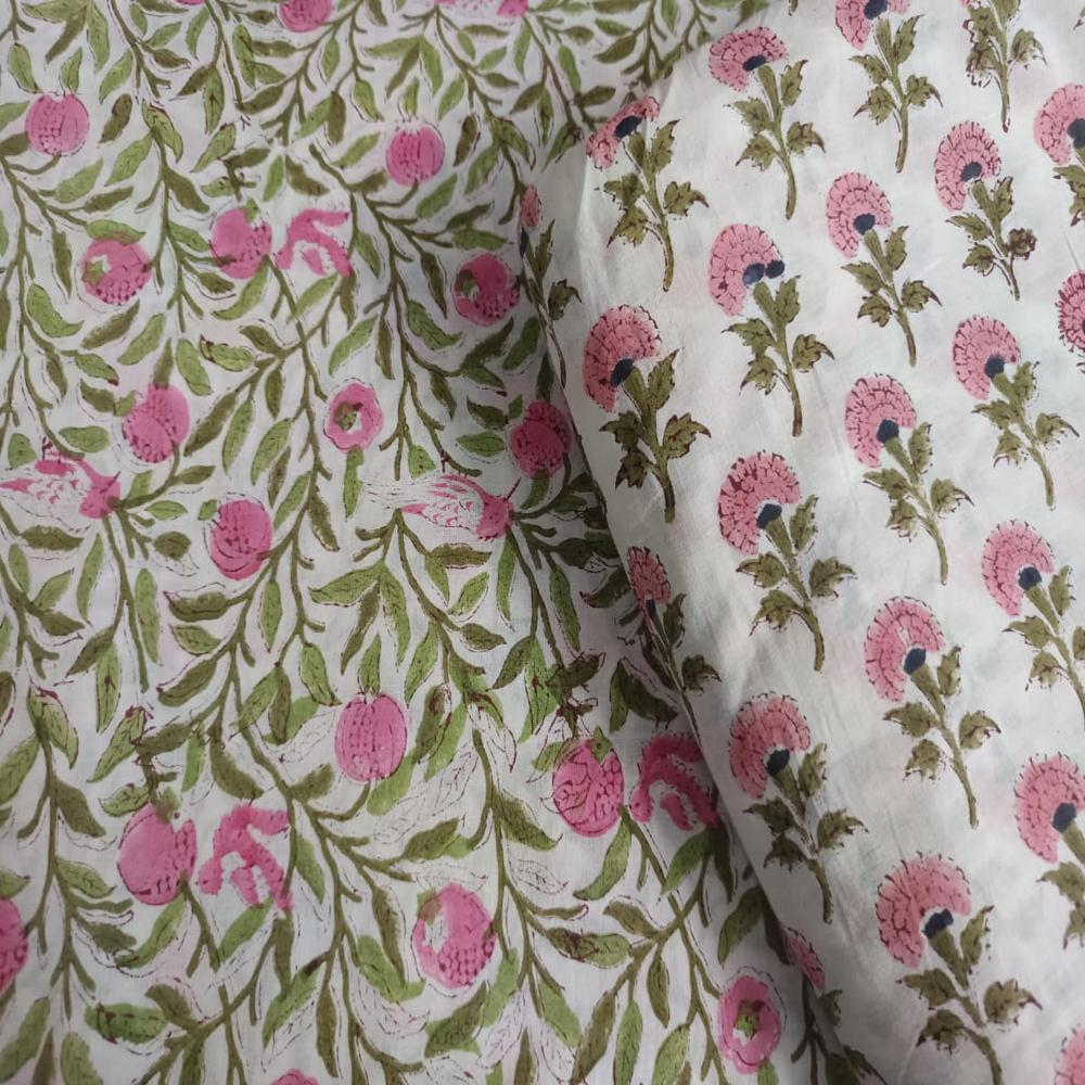 Block Print Fabric - Color: Mult Colour
