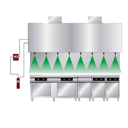 Kitchen Fire Suppression System - Color: Red