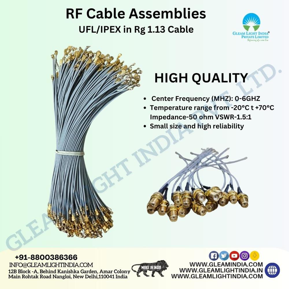 Rf Coaxial Cable Assembly - Customized Length, Ipx/ufl Connectors, High Reliability For Microwave Applications