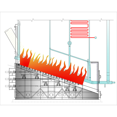 Biomass Fired Boilers -Reciprocating Grate - Color: Grey