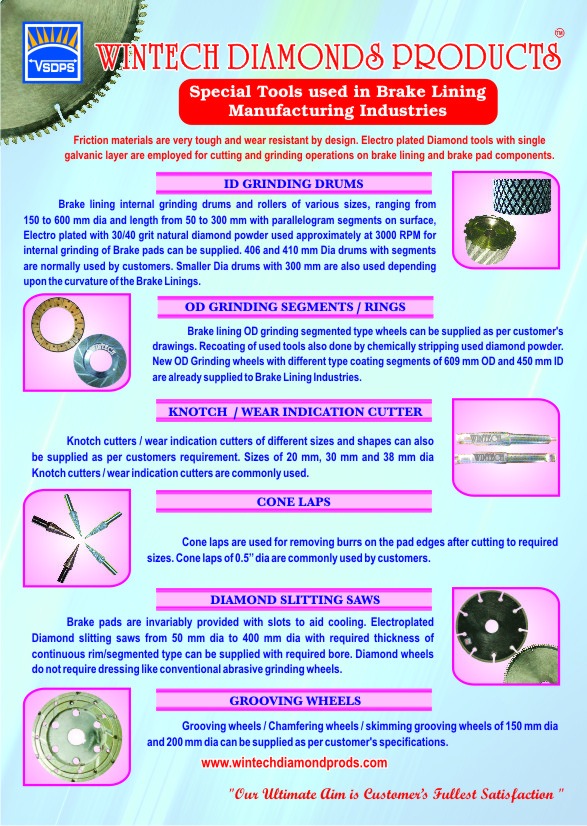 Diamond Brake Shoe Grinding Wheel