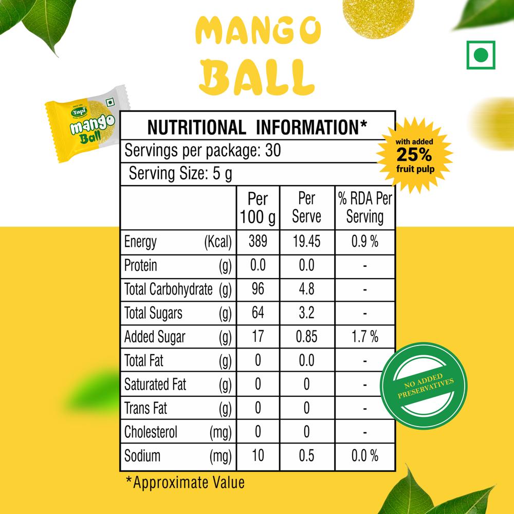 Mango Ball - Additional Ingredient: Pectin