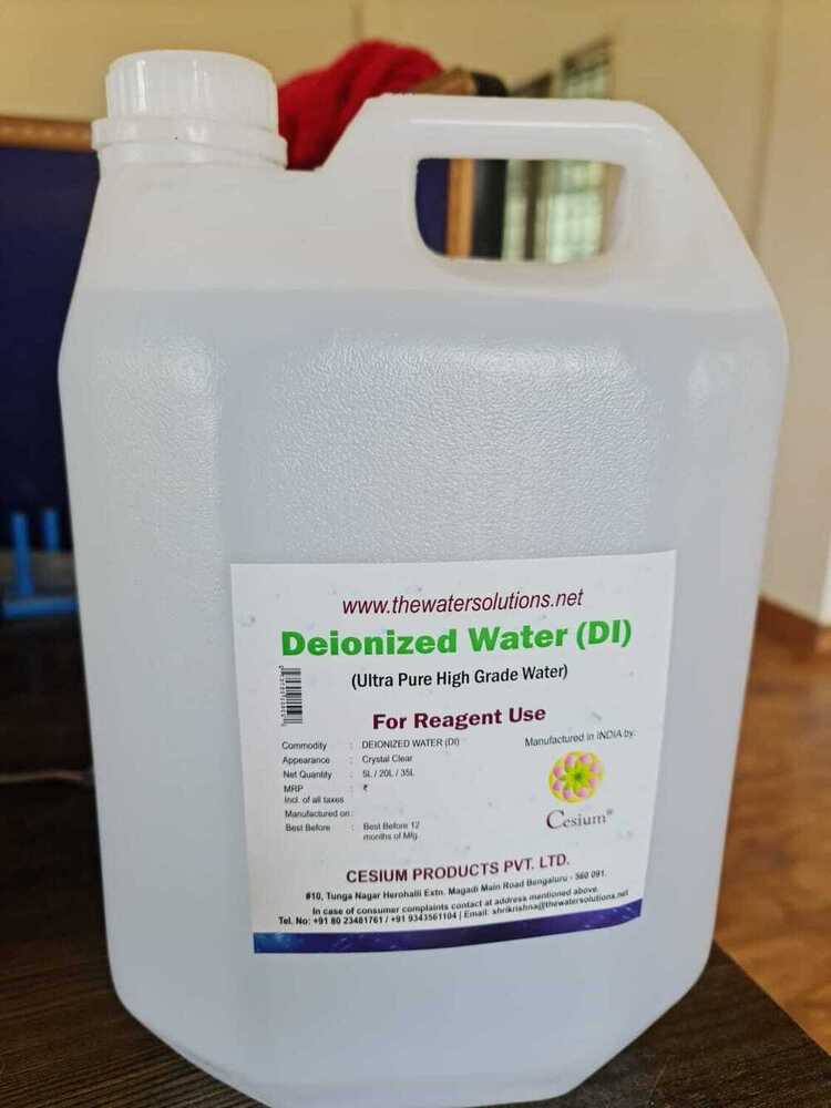 Cesium Di Water (Deionised) Water) - Shelf Life: 6-12 Months