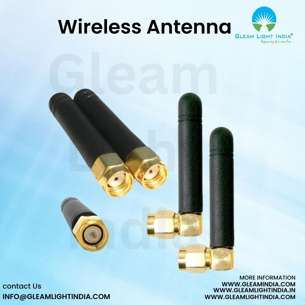 Wireless Antenna - Rubber, 48-400mm Height, 727 Mhz Frequency, 2-14 Dbi Gain | Industrial Usage, Wireless Range 5-50 Meters