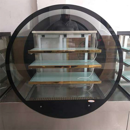 Round Glass Display Counter With Airflow Cooling - Design: Modern