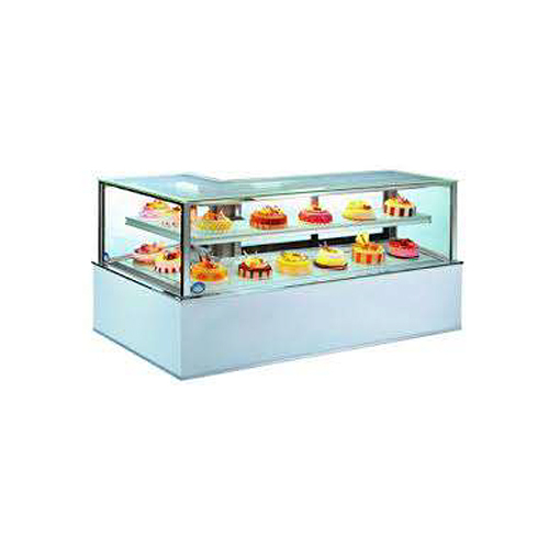 Straight Glass Display Counter With Airflow Cooling With Corian - Design: Modern