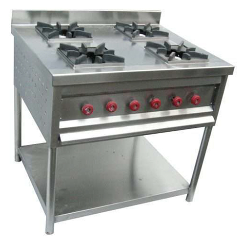 Four Burner Range - Color: Silver