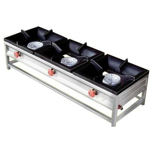 Table Top Three Burner Range - Color: Silver
