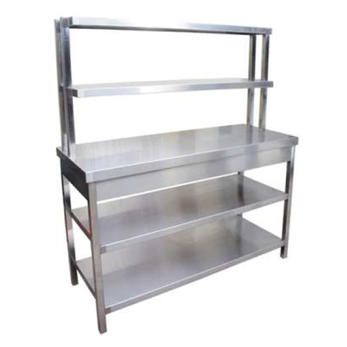 Working Table With Overhead And Undershelf