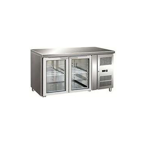 Double Glass Door Undercounter - Color: Silver