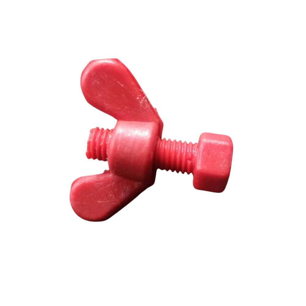 Nylon Wing Nut Bolt - Color: Red