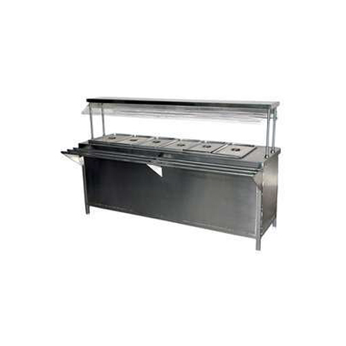 Bain Marie With Slidding Tray And Canopy - Color: Silver