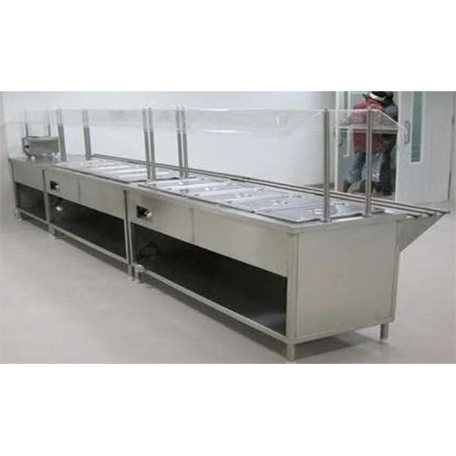 Bain Marie With Sneezing Gaurd - Color: Silver